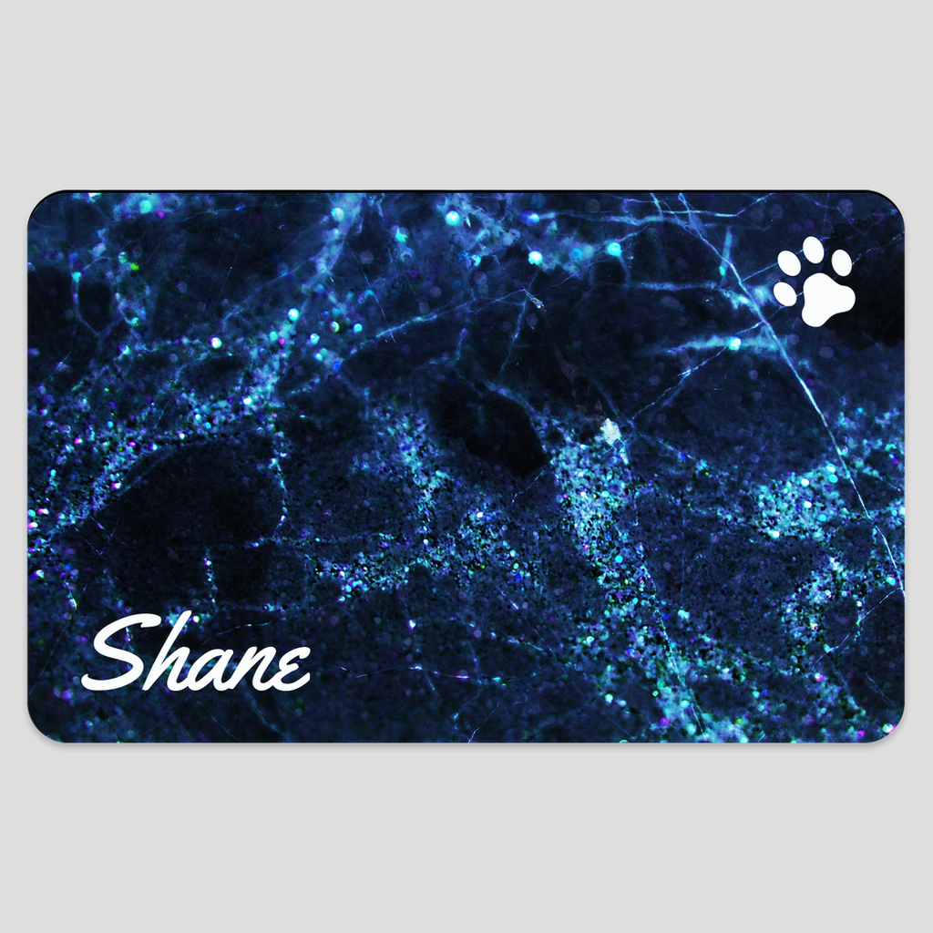 Pet Placemat (Blue Marble 10" x 16") Personalized with Name