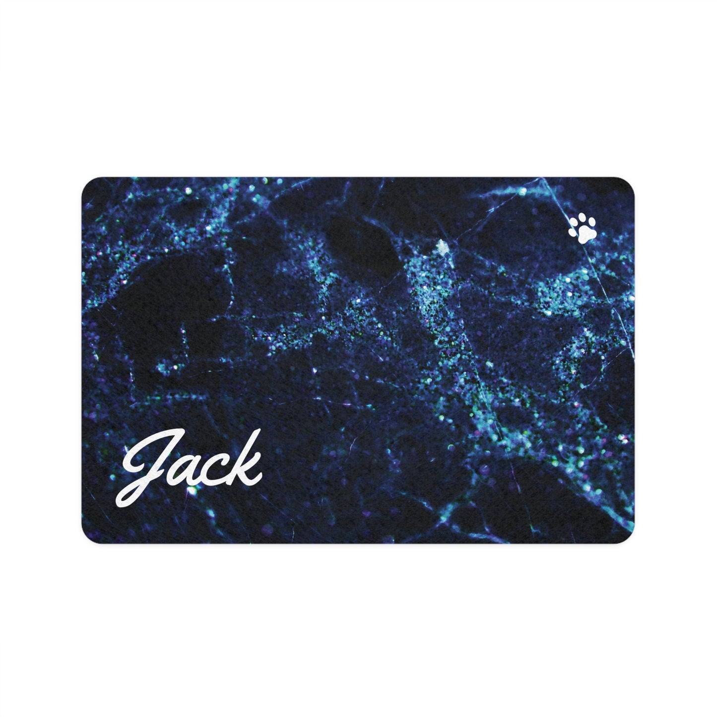 Pet Food Mat (12x18) Blue Marble