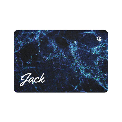 Pet Food Mat (12x18) Blue Marble