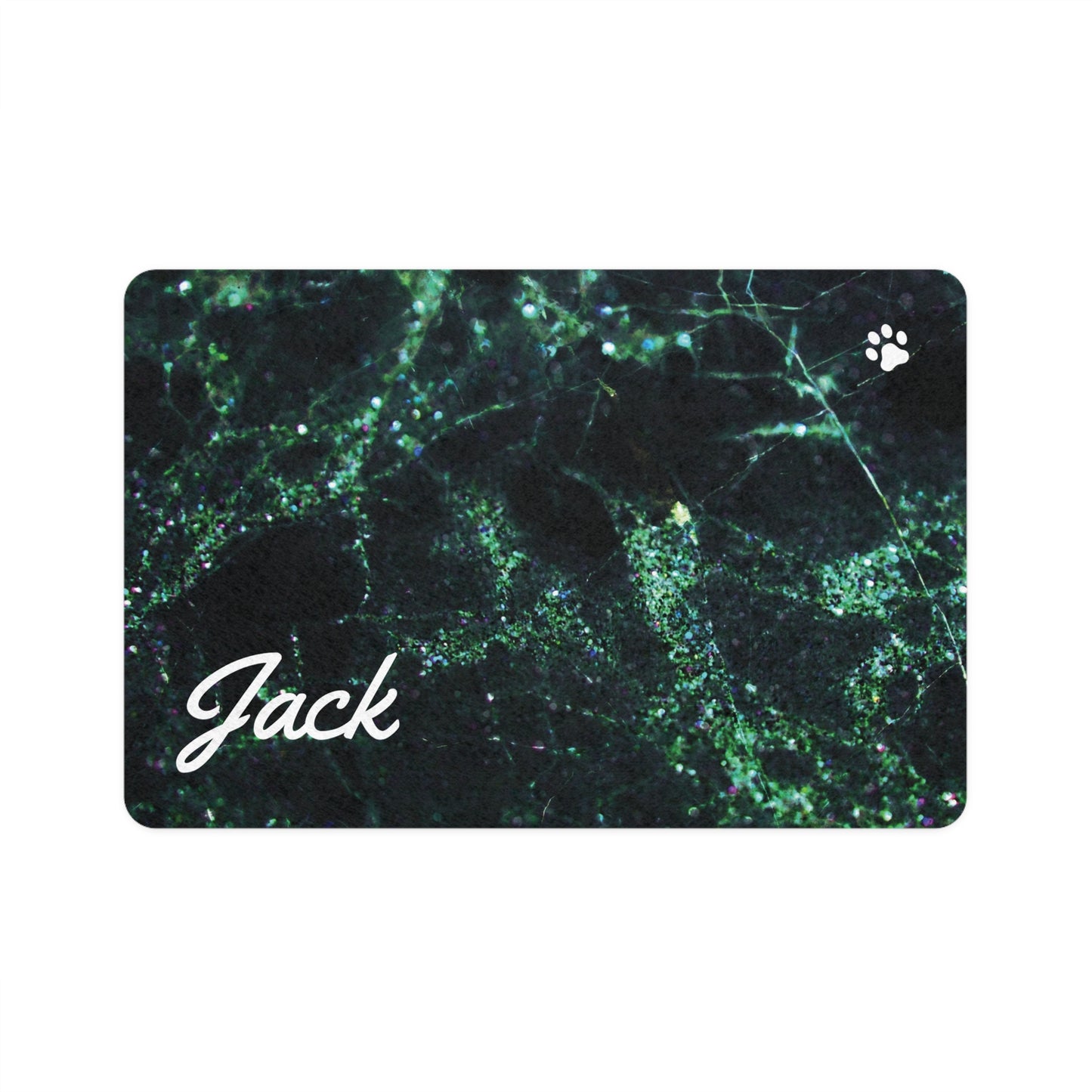 Pet Food Mat (12x18) Green Marble