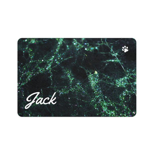 Pet Food Mat (12x18) Green Marble
