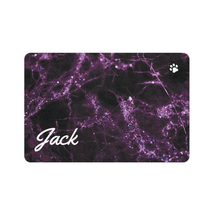 Pet Food Mat (12x18) Purple Marble