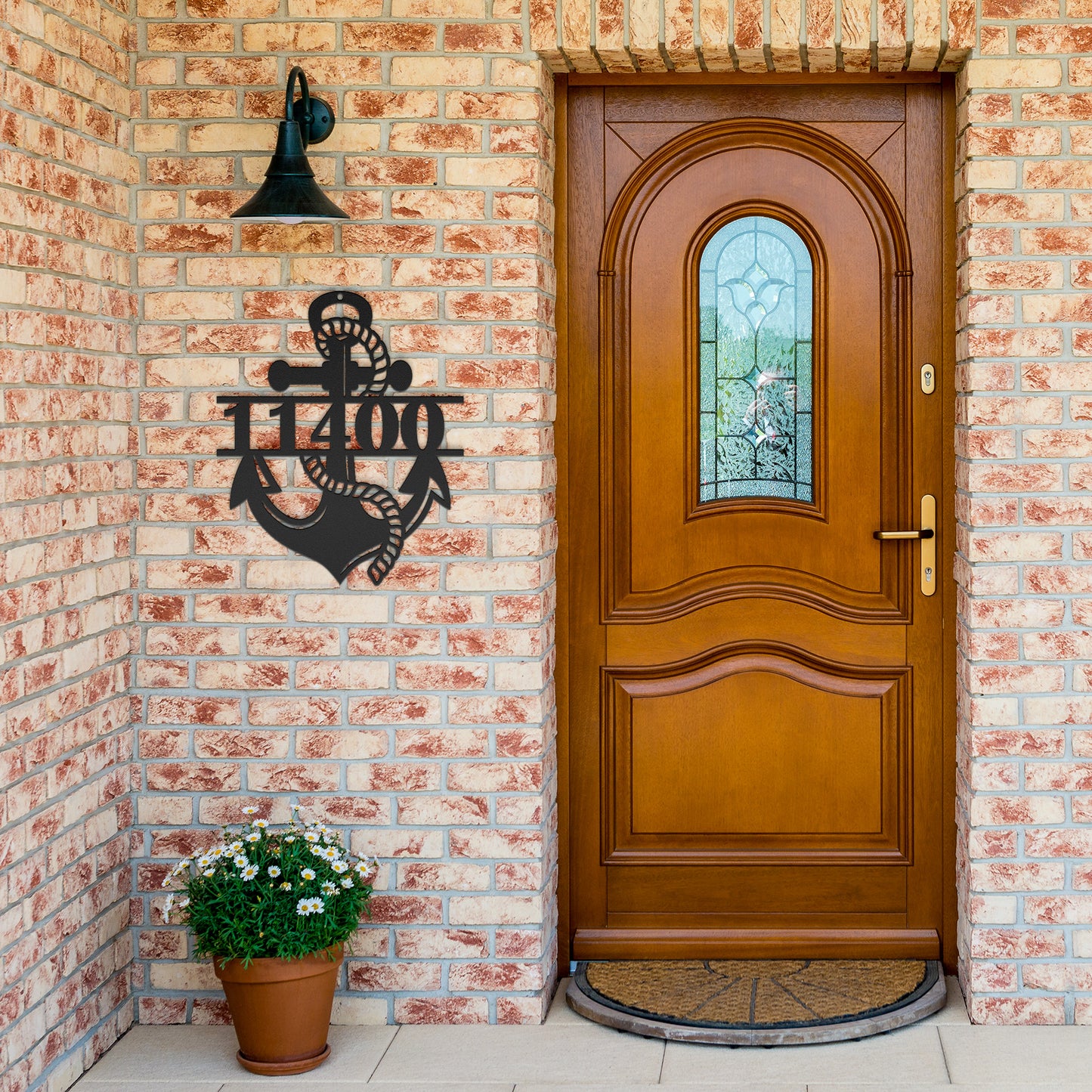 Anchor Metal Address Sign Personalized With Your Street Address Numbers