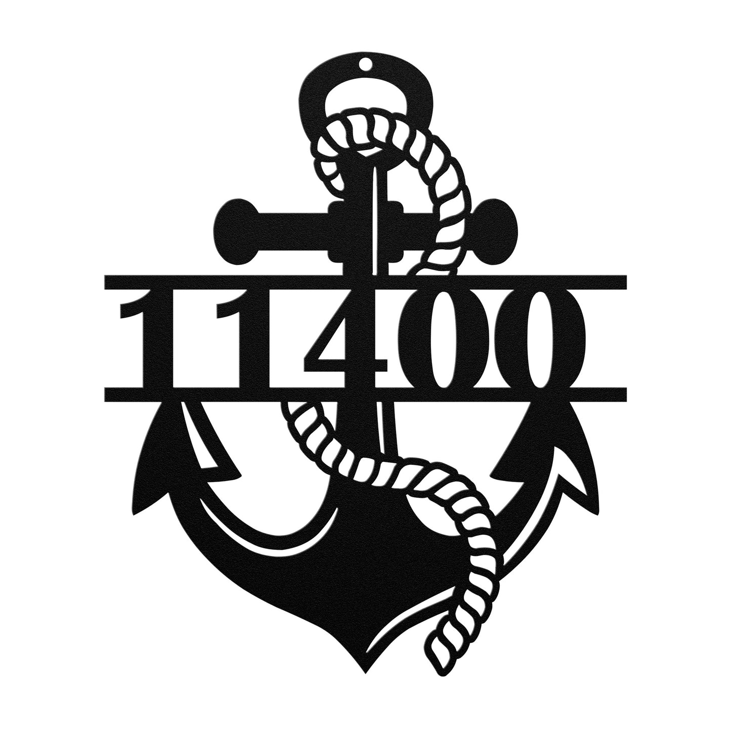 Anchor Metal Address Sign Personalized With Your Street Address Numbers