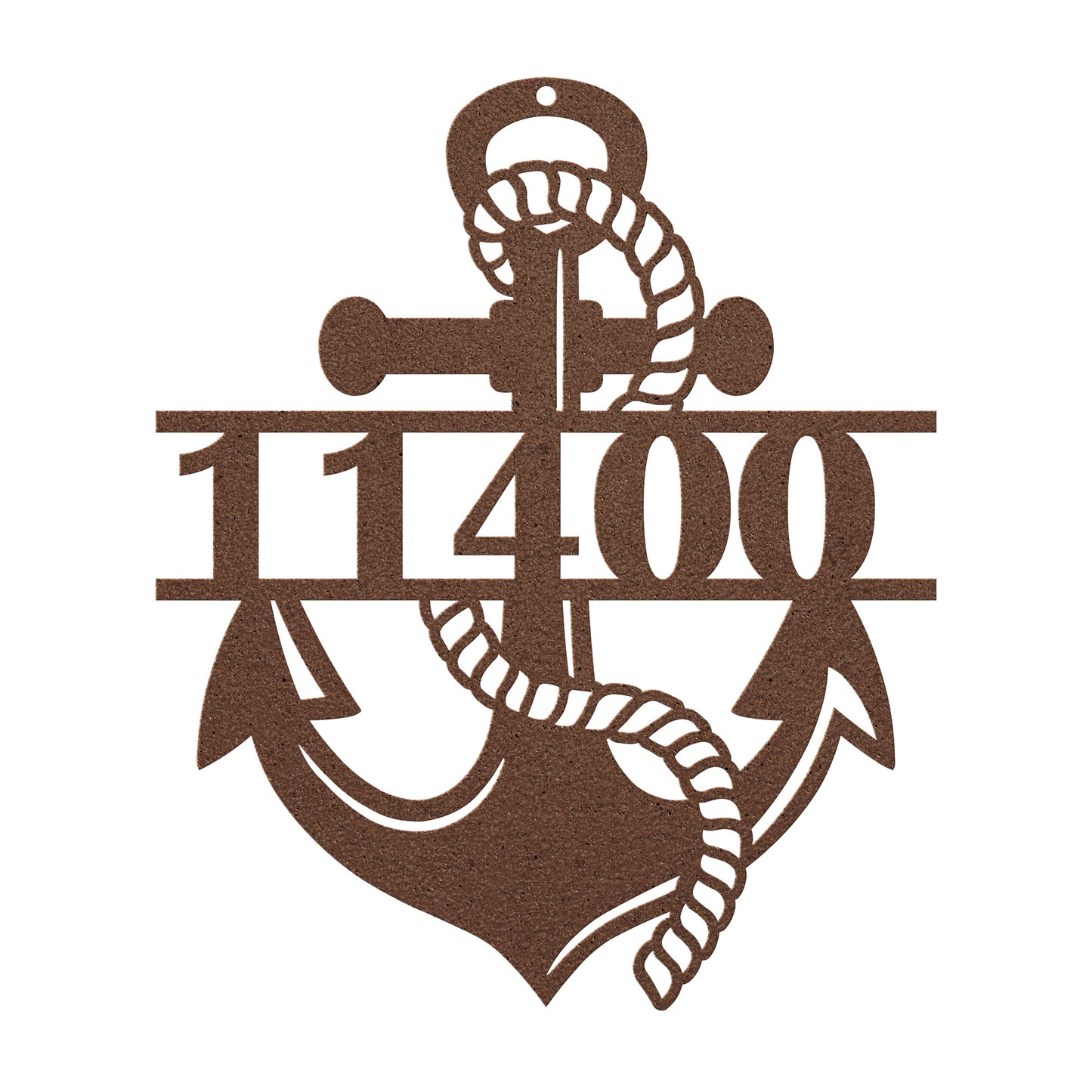 Anchor Metal Address Sign Personalized With Your Street Address Numbers