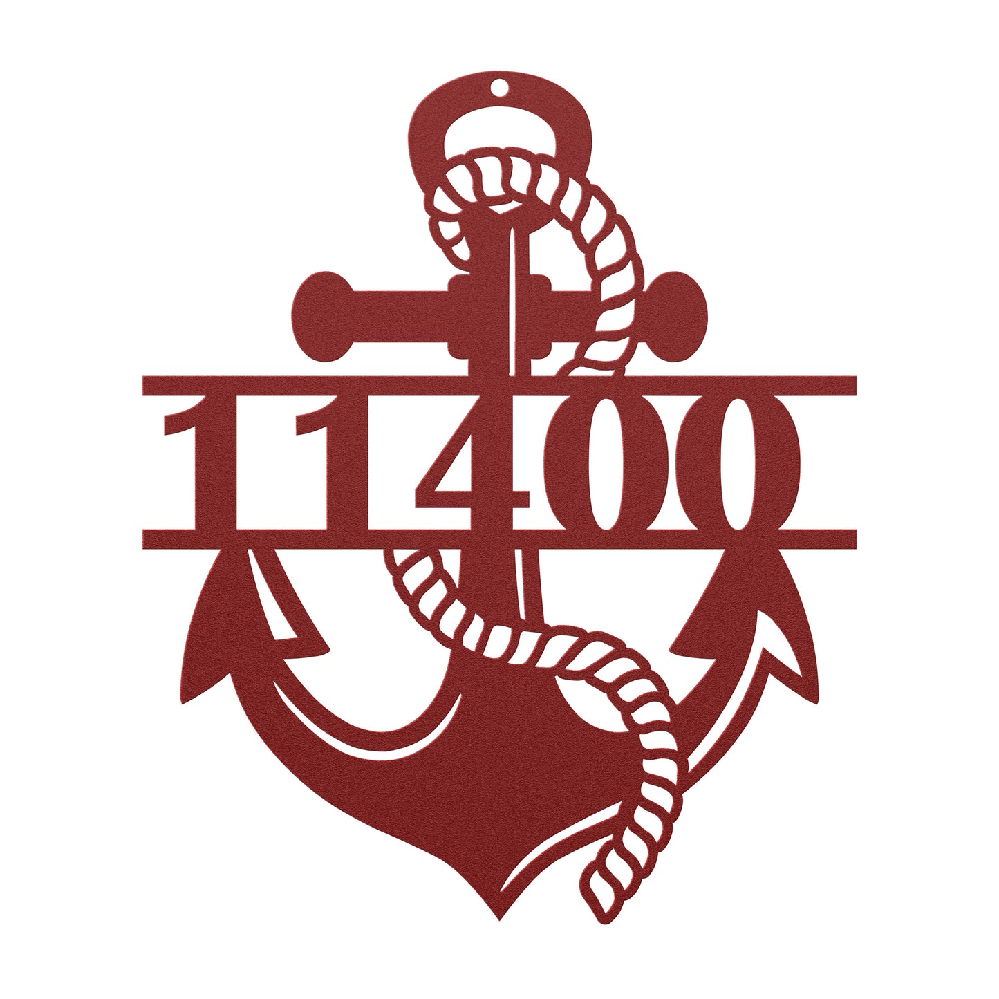 Anchor Metal Address Sign Personalized With Your Street Address Numbers
