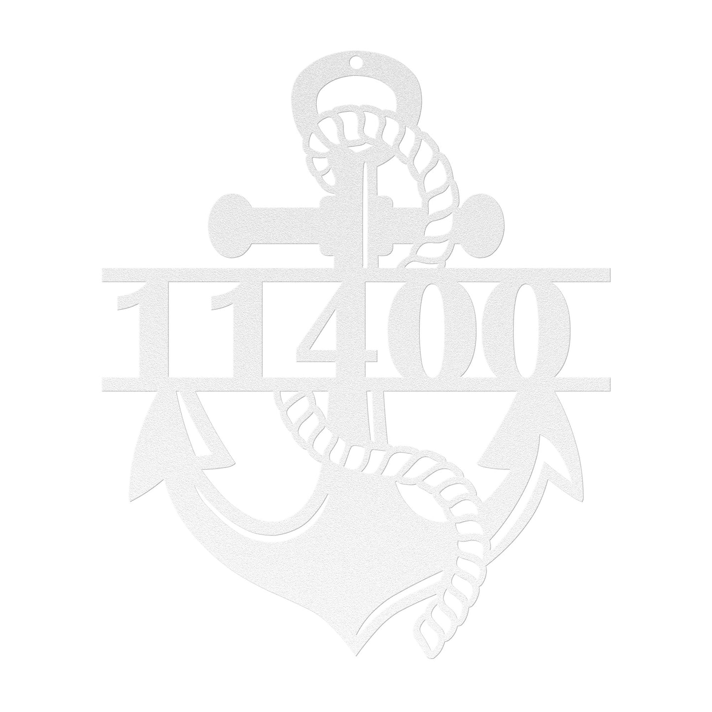 Anchor Metal Address Sign Personalized With Your Street Address Numbers