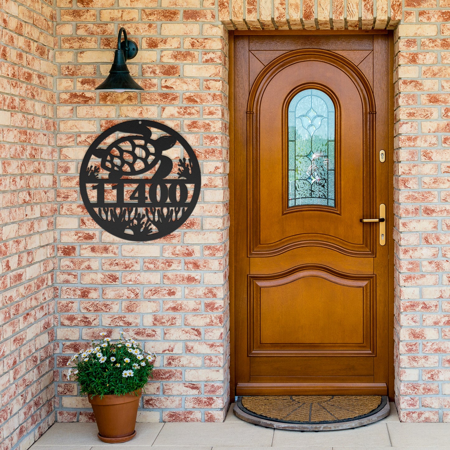Turtle Metal Address Sign Personalized With Your Street Address Numbers