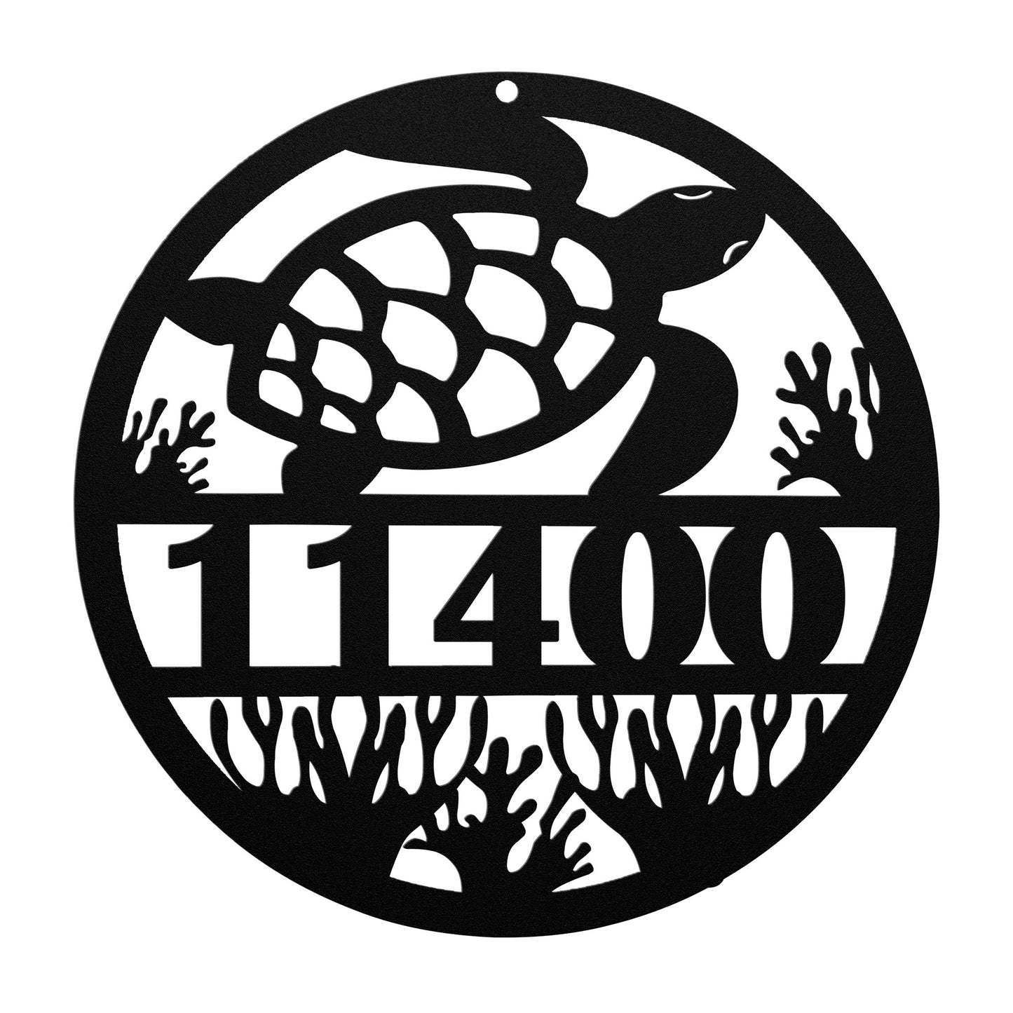 Turtle Metal Address Sign Personalized With Your Street Address Numbers