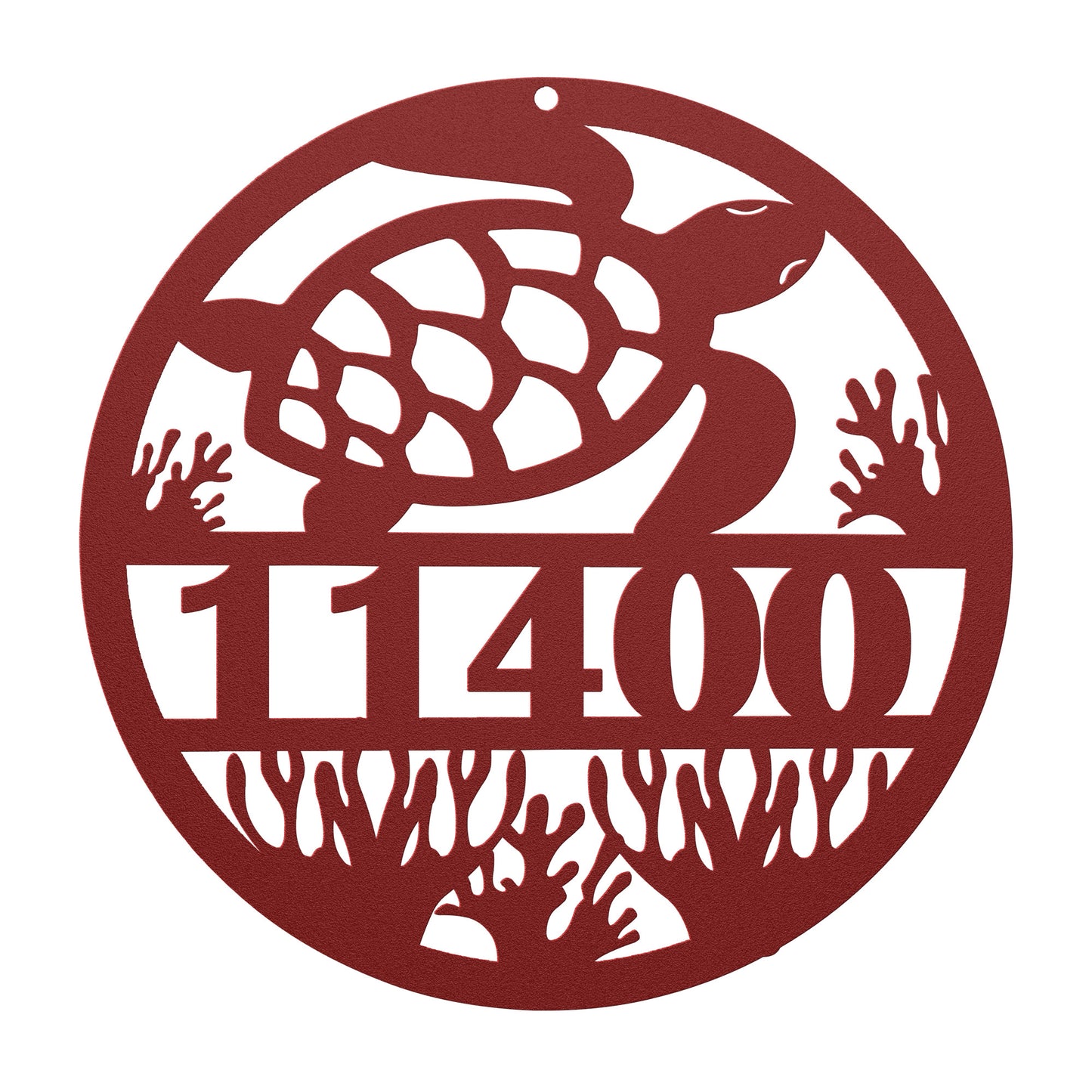 Turtle Metal Address Sign Personalized With Your Street Address Numbers