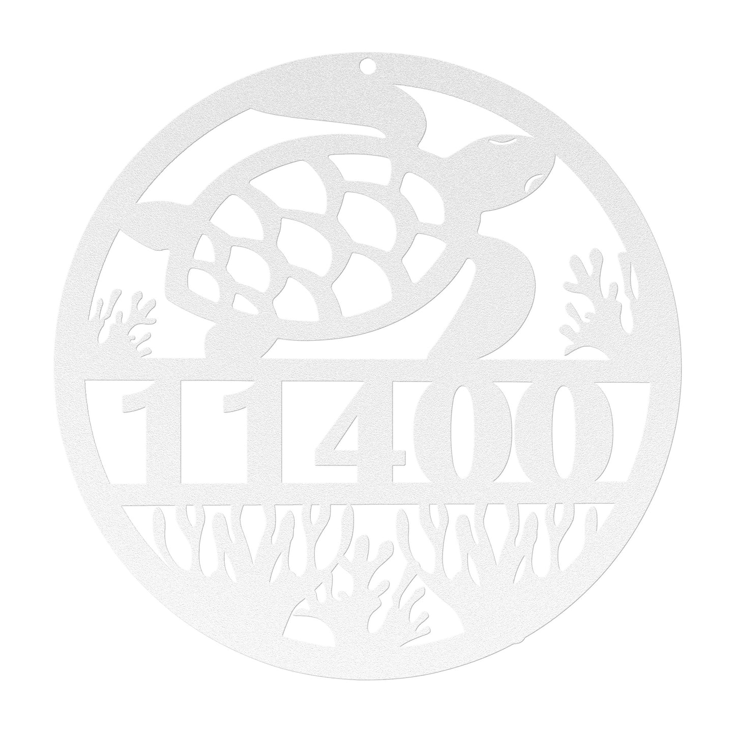 Turtle Metal Address Sign Personalized With Your Street Address Numbers